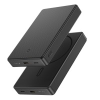 Повербанк портативний акумулятор Power Bank Wiwu Wi-P073 Aramid Fiber MagSafe магнітний 10000 mAh Black